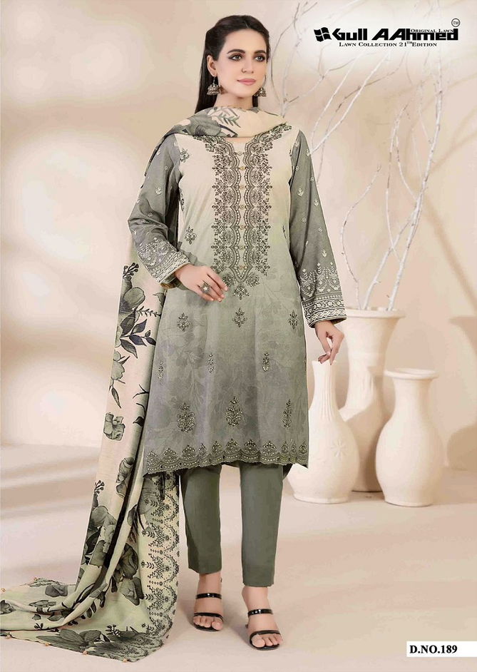 Gull A Ahmed Lawn Collection Vol 21 Cotton Pakistani Dress Material Wholesale Price In Surat